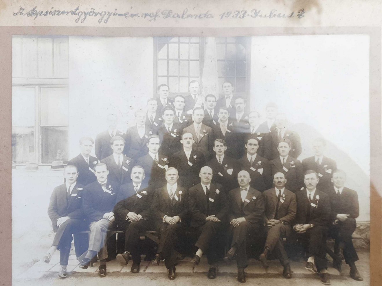 Nagy Andor a vártemplomi dalárdában, 1933-ban •  Fotó: A Nagy család gyűjteményőből