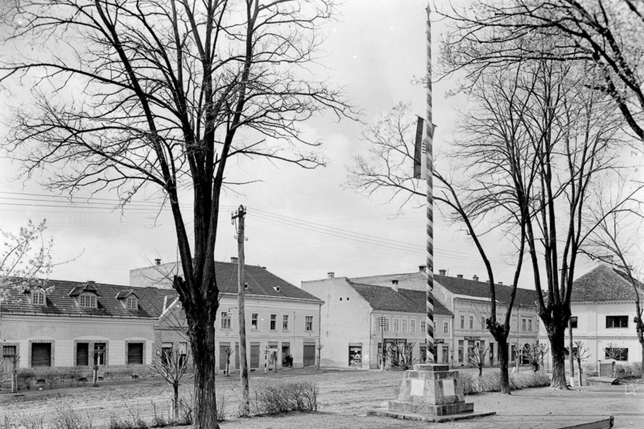 A baróti országzászló •  Fotó: OSZK Fényképtár/Szabó Dénes