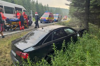 Fának csapódott egy autó Csíkszereda közelében