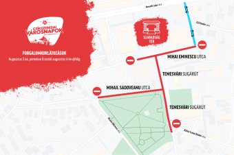 Útlezárások a Csíkszeredai Városnapok ideje alatt