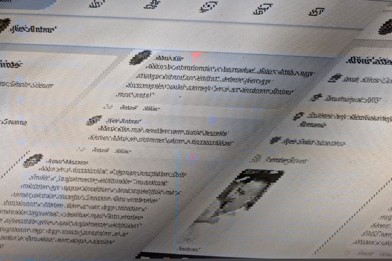 Az ilyen hozzászólások és megfogalmazóik péntek este „eltűntek”  a helyi EMSZ-elnök oldaláról •  Fotó: Képernyőmentés