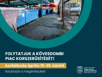 Folytatják a kövesdombi piac felújítását Marosvásárhelyen