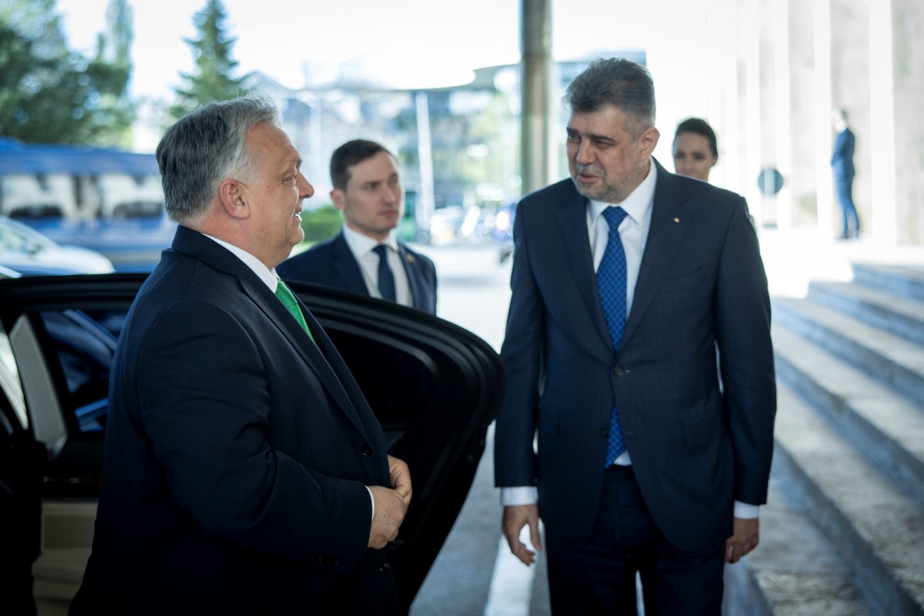 Orbán Viktor legutóbb áprilisban találkozott Marcel Ciolacuval, Bukarestben. Most ismét egyeztetnek •  Fotó: Miniszterelnöki sajtóiroda/MTI