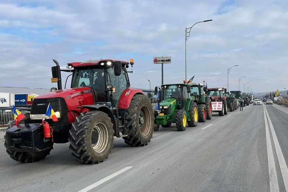 Kolozs megyei gazdák is útra vonultak •  Fotó: Facebook/Info Trafic 24