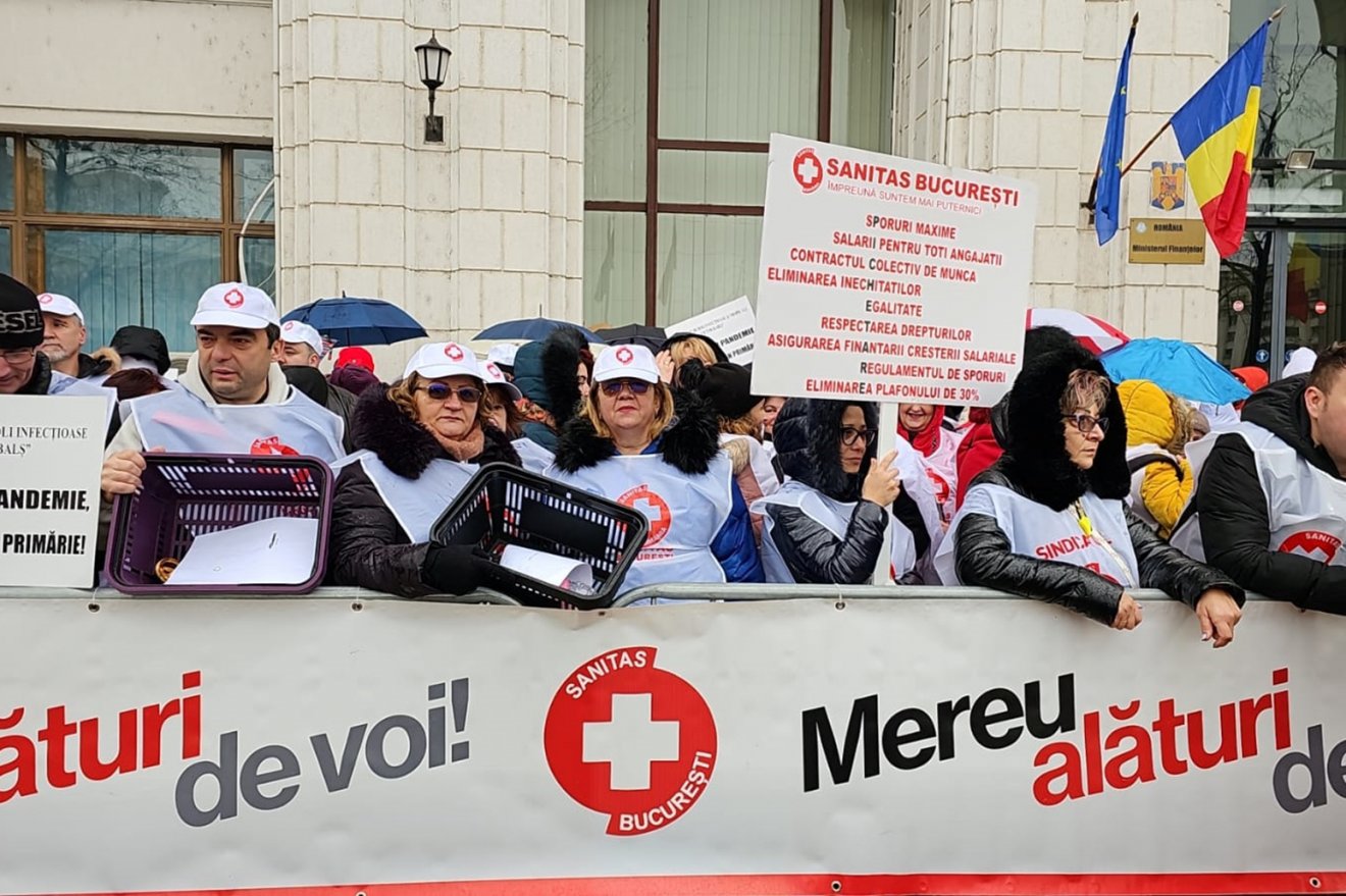 Tüntetések kezdődtek az egészségügyi és szociális ellátórendszerben, amelyek általános sztrájkig fokozódhatnak, ha a kormány nem teljesíti az érdekvédelem követeléseit •  Fotó: Sanitas