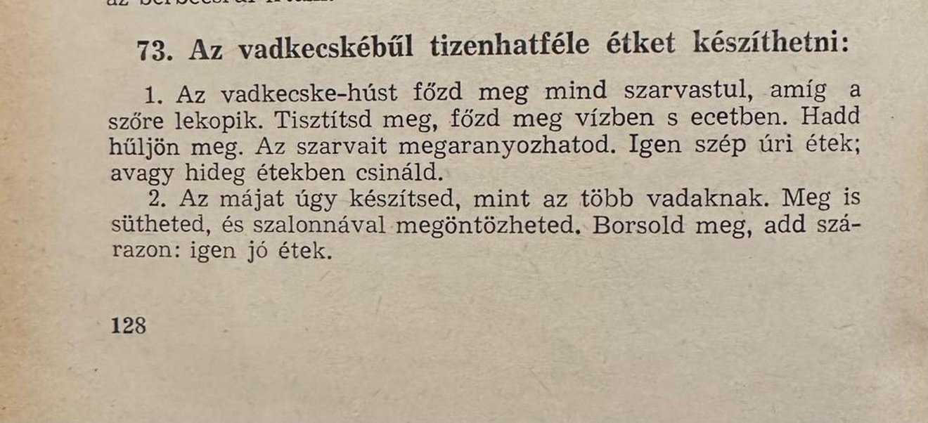 Tippek a Bornemissza Annának ajánlott szakácskönyvből •  Fotó: Bornemisza Anna szakácskönyve 1680-ból, 1983