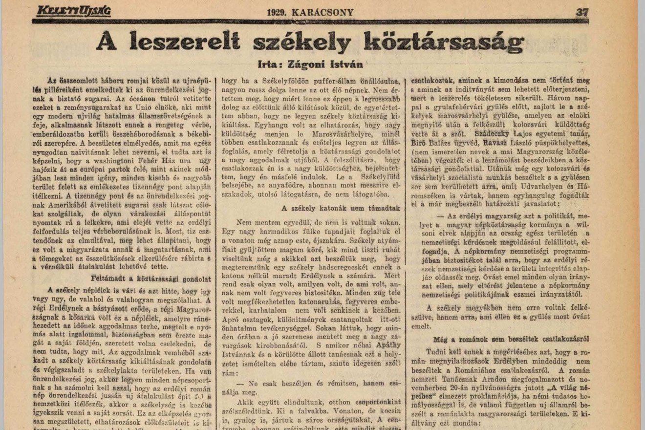 Késői feleszmélés •  Fotó: Székely Kalendárium-archív