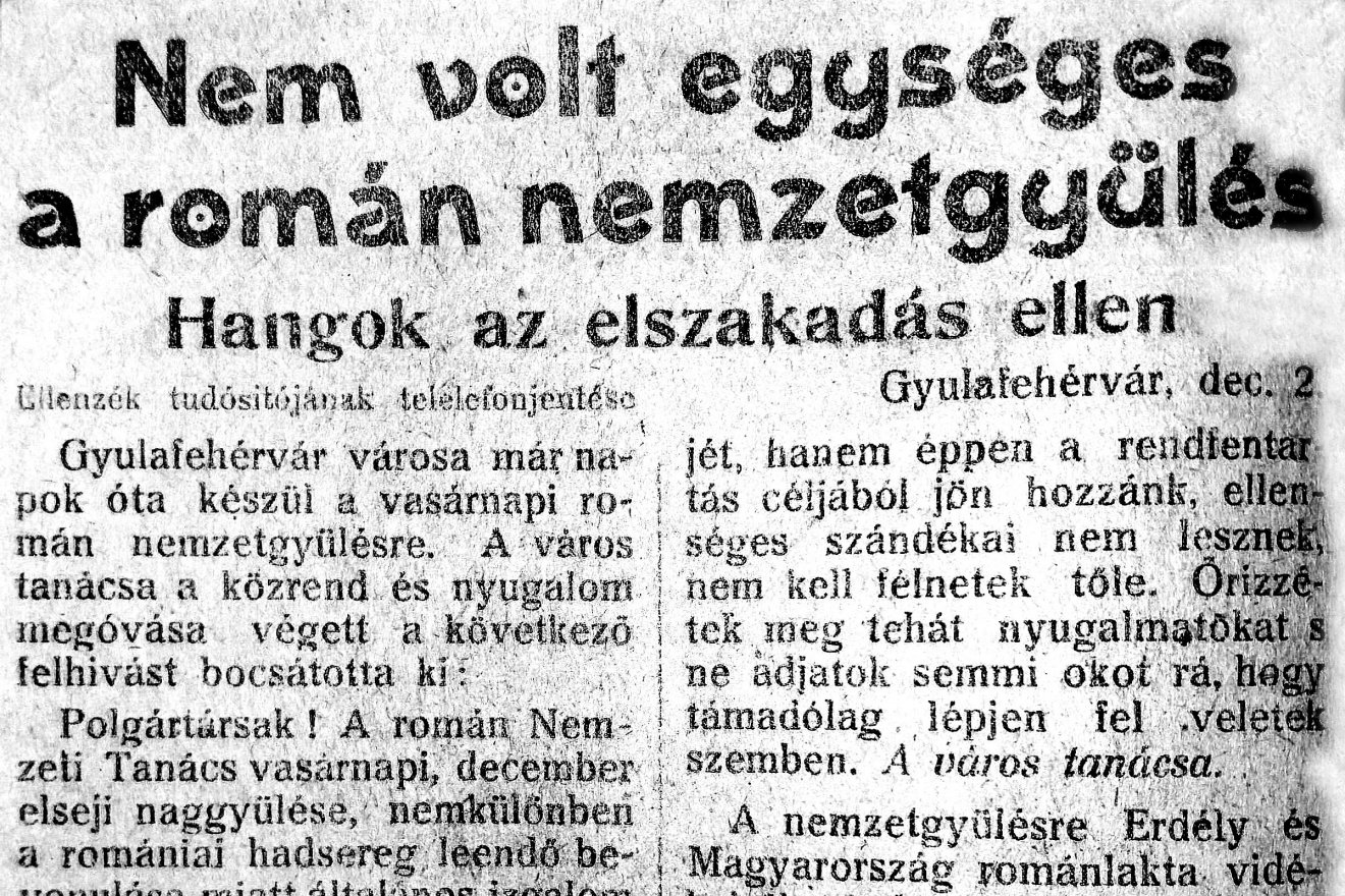 Az Ellenzék tudósítása •  Fotó: Székely Kalendárium-archív