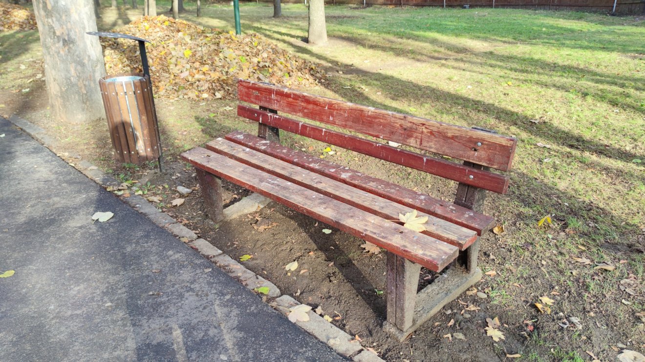 A varjak a park padjait is bepiszkolják •  Fotó: Farkas Áron