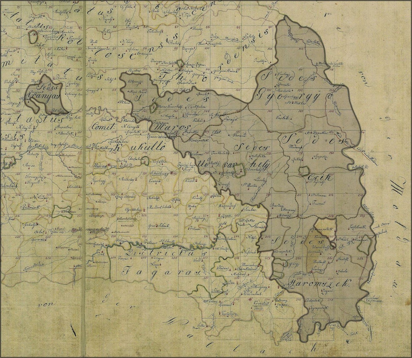 Székelyföld 1769-ben. Meglehetősen szűkre szabott •  Fotó: commons.wikimedia.org