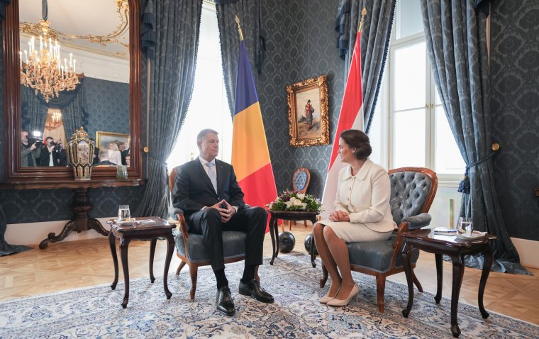 Budapesten fogadta Novák Katalin köztársasági elnök Klaus Iohannis román államfőt