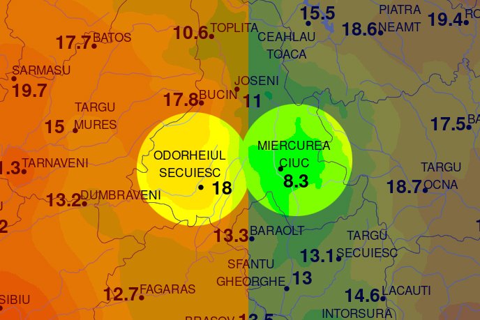 Tíz Celsius-fokos különbség Csík és Udvarhely között