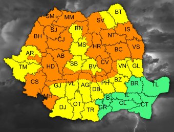 Zivataros figyelmeztető: ma is narancssárga Székelyföld kétharmada