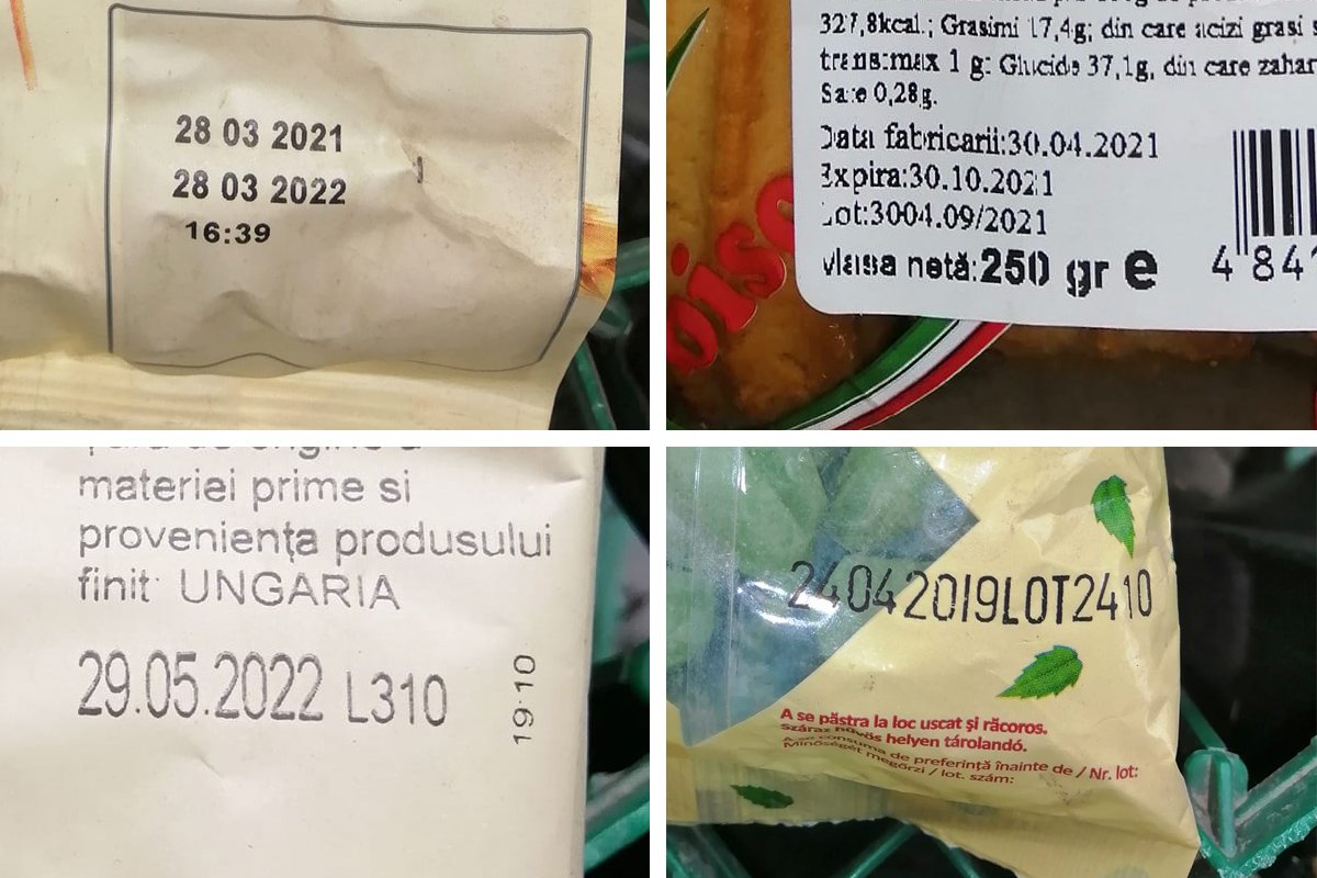 Lejárt szavatosságú termékek •  Fotó: Facebook/Kovászna Megyei Fogyasztóvédelem