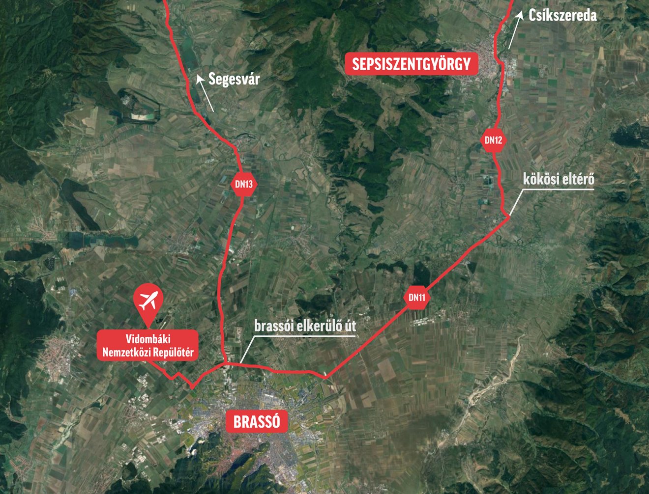 Forrás: Google Maps. Térkép: Csáki Ferencz 