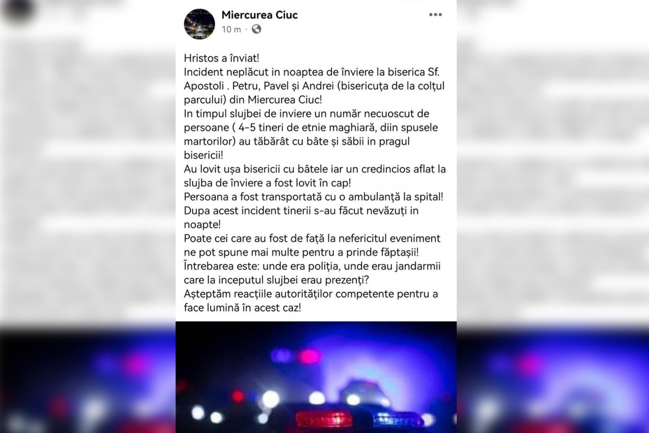 Az egyik túlfűtött Facebook-bejegyzés. Noha nem nyilvános már a poszt, de jól tudjuk, ami egyszer az internetre felkerül... Montázs: Székelyhon. Kép forrása: Facebook 