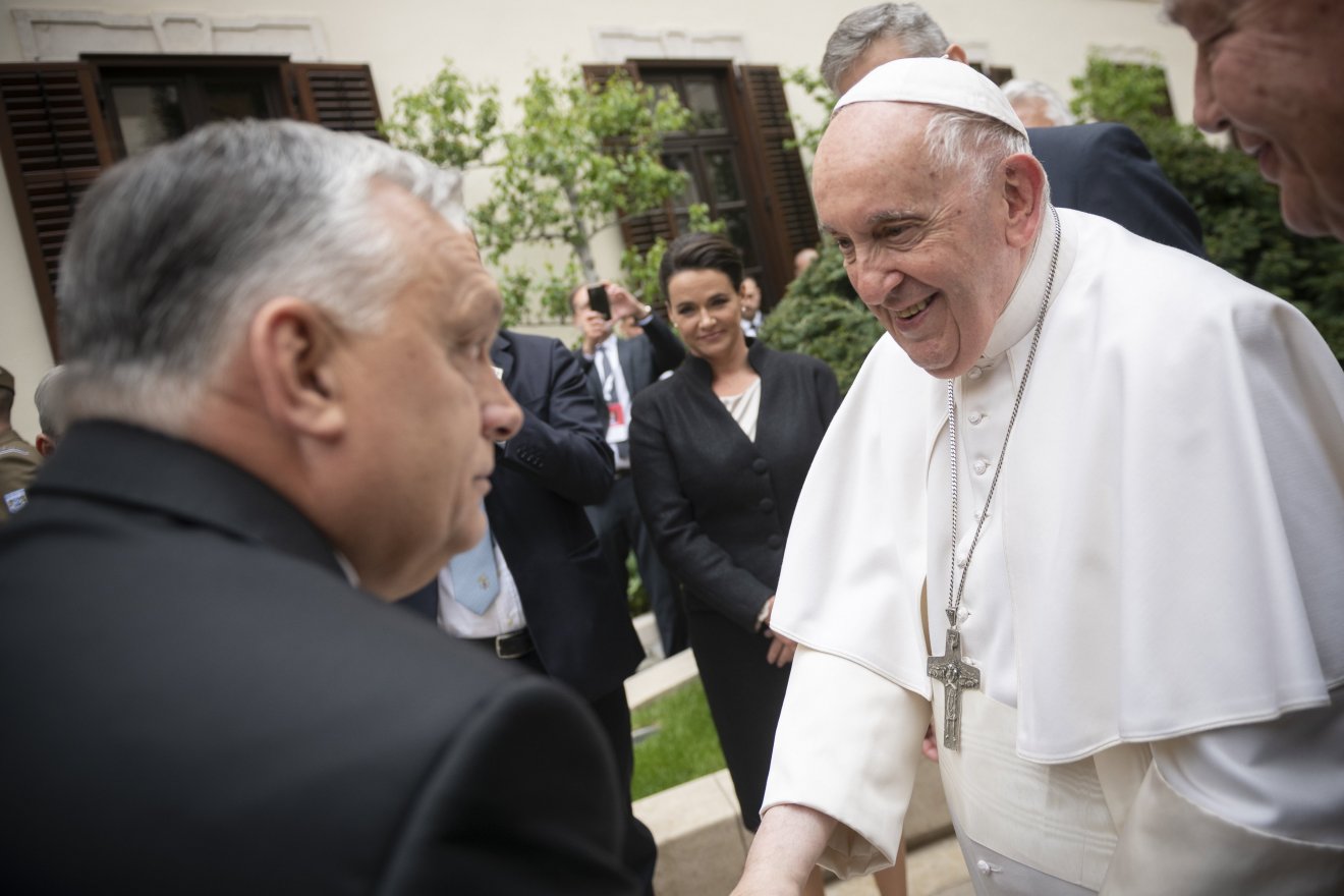Orbán Viktor és Ferenc pápa 2023 tavaszán Budapesten •  Fotó: Miniszterelnöki sajtóiroda