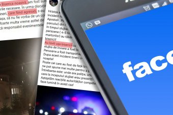 Verekedés a csíkszeredai kicsi ortodox templomnál, kiszínezett részletekkel
