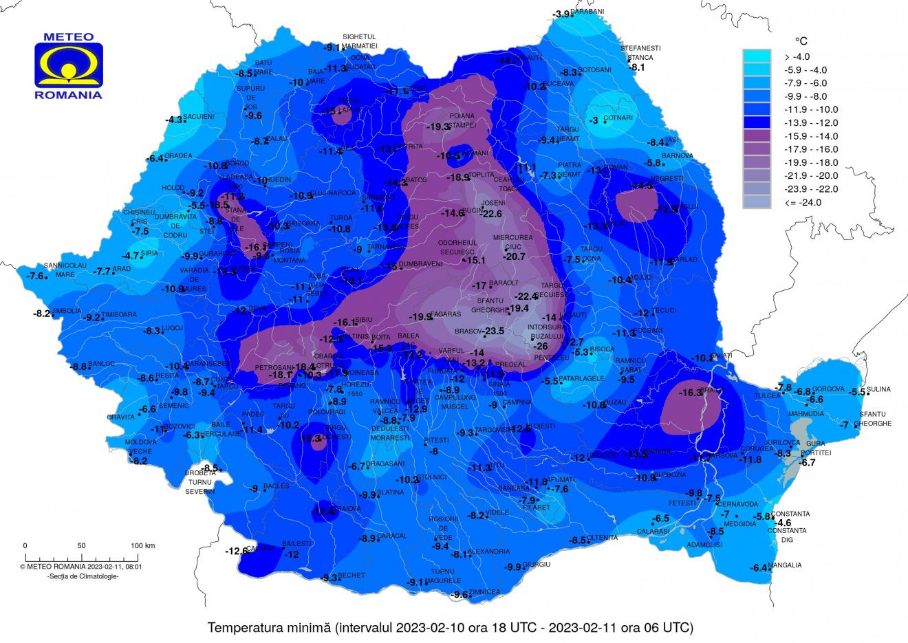 A legalacsonyabb hőmérsékleti értékek szombatra virradóan •  Fotó: Országos Meteorológiai Szolgálat