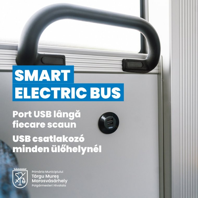 USB-töltős autóbuszok Marosvásárhelyen