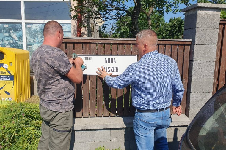 Kétnyelvű utcanévtáblákat helyeztek ki Lemhényben