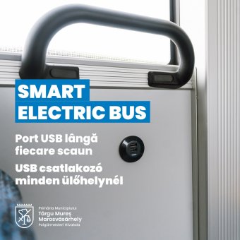 USB-töltős autóbuszok Marosvásárhelyen