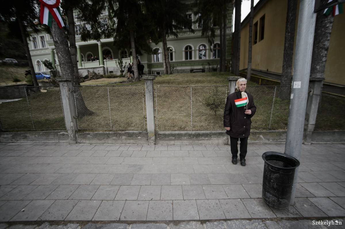 Életkép március 15-én Székelyudvarhelyen •  Fotó: Barabás Ákos