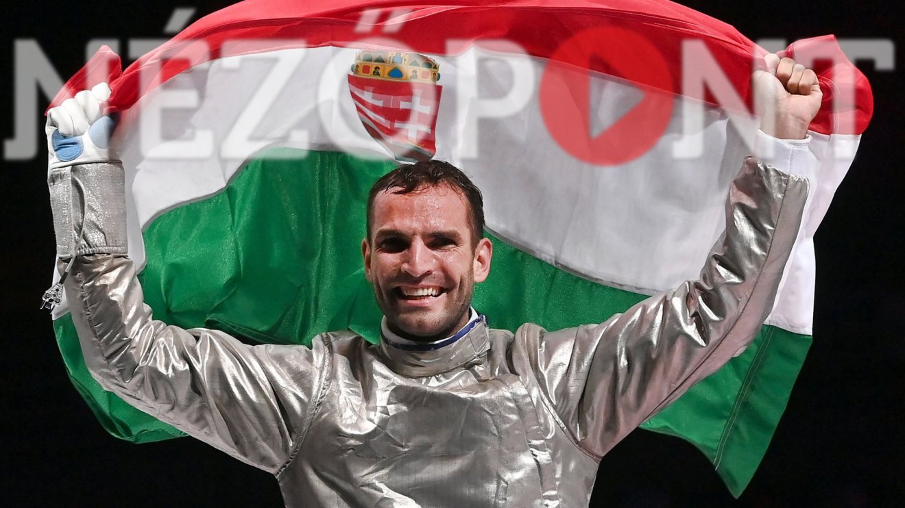 Tokióban történelmet írt. Szilágyi Áron zsinórban harmadik egyéni olimpiai aranyát szerezte kardvívásban •  Fotó: Székelyhon TV