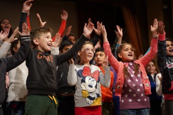 Gyerekkórus hangol az ünnepre a Nemzeti Színházban