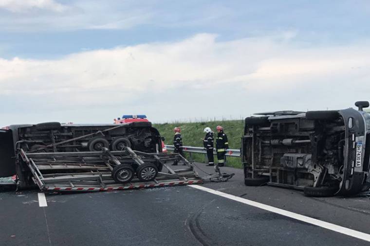 Tömegbaleset történt az A1-es autópályán, Temes megyében