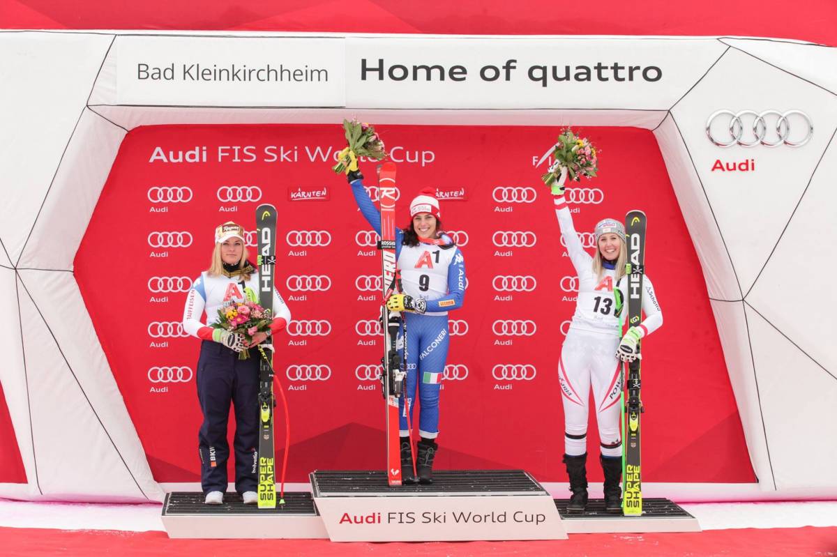 A dobogósok &bullet;  Fotó: AUDI FIS SKI Weltcup Bad Kleinkirchheim