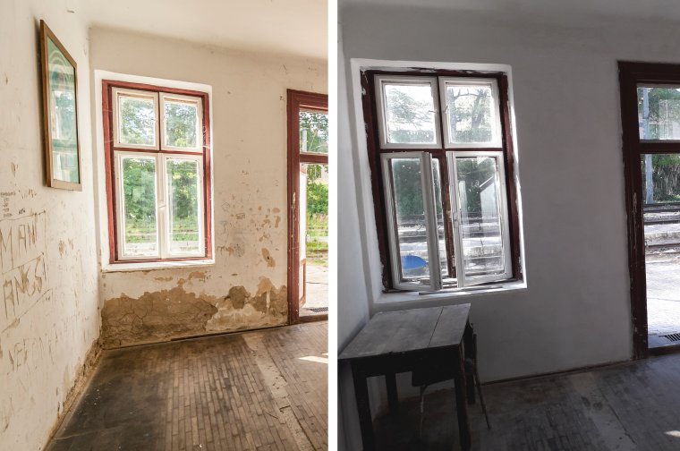 Saját pénzükből javítják az állomásépületet az újtusnádi vasutasok