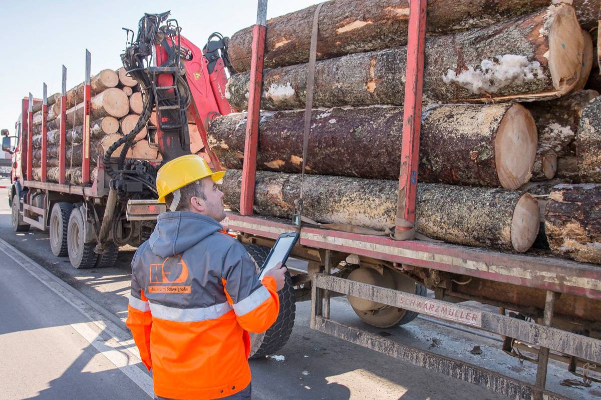 A Schweighofer szerint nem vesznek át gyanús rönkszállítmányokat. Archív •  Fotó: Holzindustrie Schweighofer