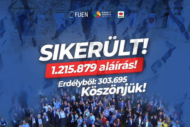 A Minority SafePack kampányfinise. Az 1,2 millió aláírásnak végül nem lett semmilyen foganatja •  Fotó: RMDSZ