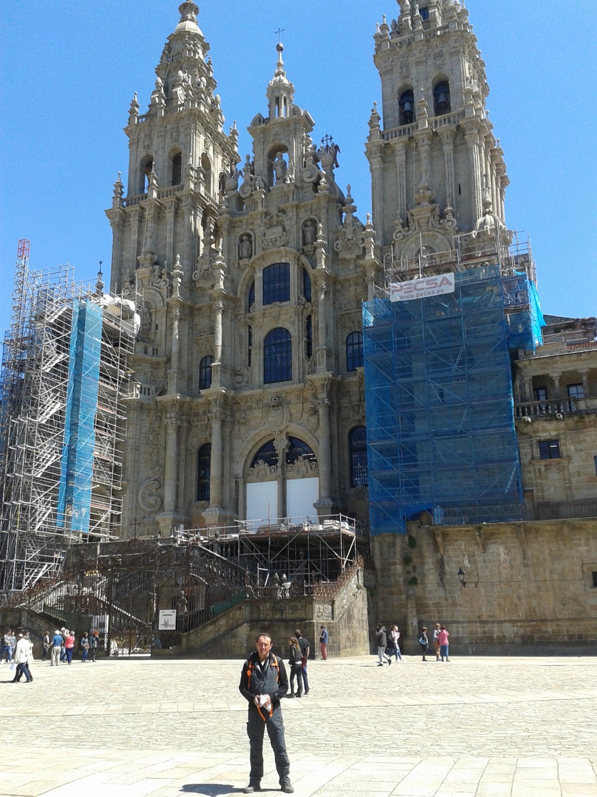 Restaurálják Santiago de Compostela katedrálisának monumentális, barokk homlokzatát &bullet;  Fotó: Szilágyi Dalma
