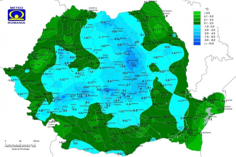 Csíkszereda, az ország hideg pontja