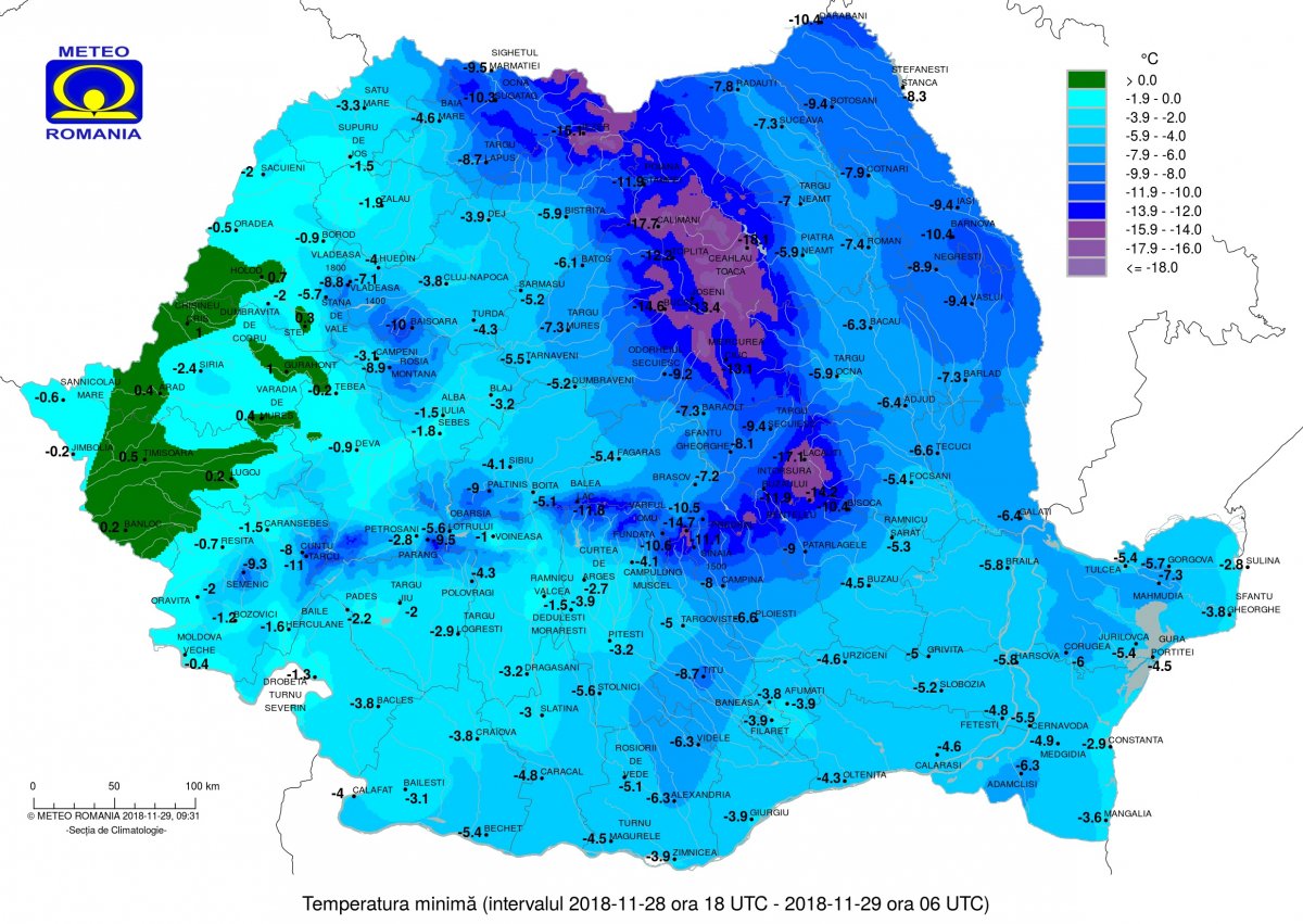 Az Országos Meteorológiai Intézet hőtérképe 