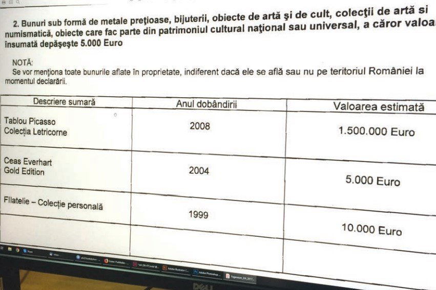 Iulius Făgărăşan szászrégeni önkormányzati képviselőként vagyonnyilatkozatába is beírta, hogy van egy Picasso-festménye •  Fotó: Székelyhon