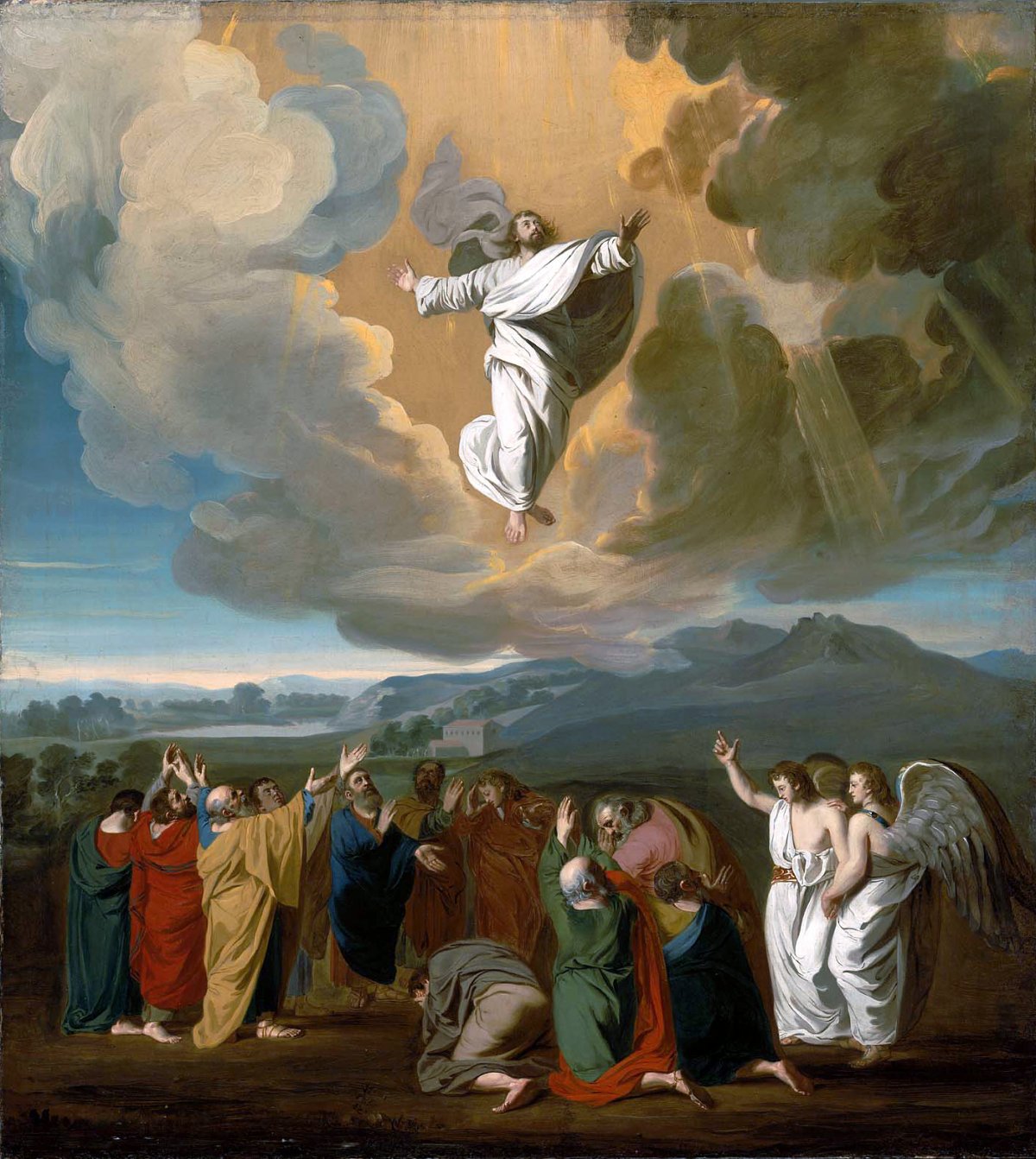 Jézus mennybemenetele John Singleton Copley festményén •  Fotó: Wikipédia
