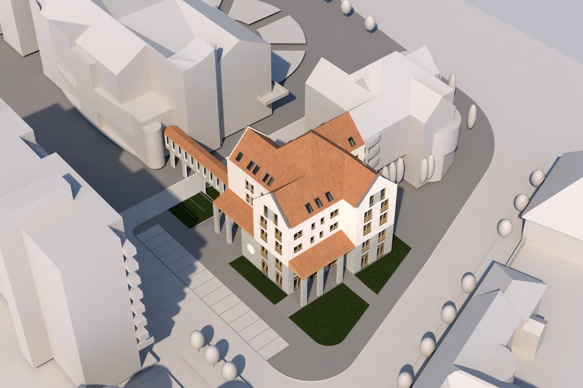 A Márton Áron Kulturális Központ látványterve •  Fotó: Forrás: Bogos Ernő Egyéni Építésziroda