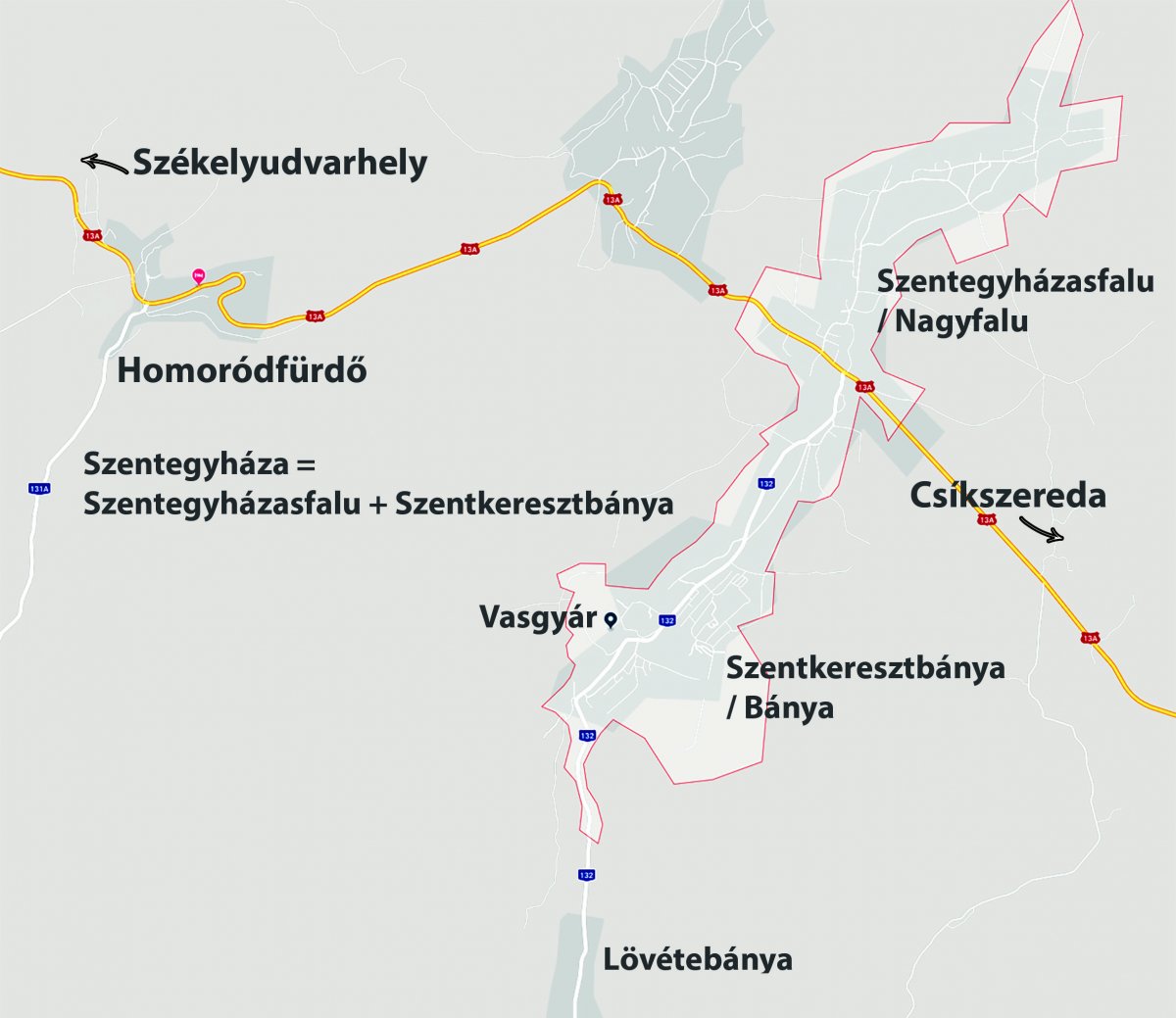 Forrás: Google Maps, háttérmunka: Bajkó Zsuzsa 