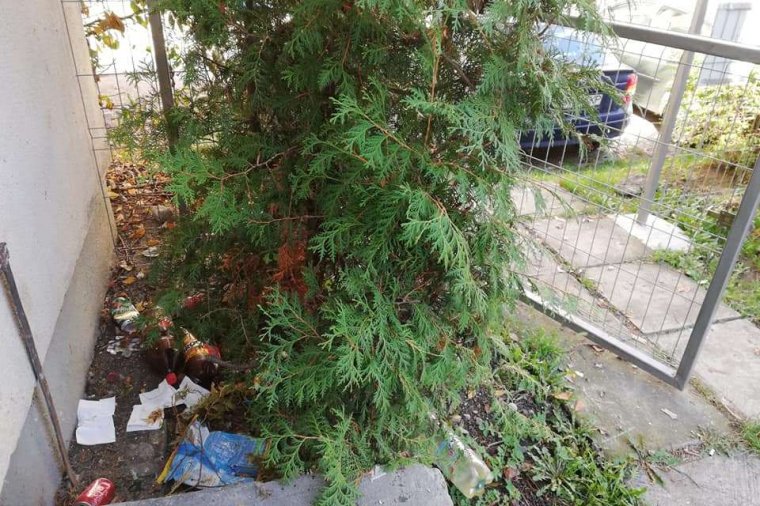 Cigisdoboz, sörösflakon a játszótéren