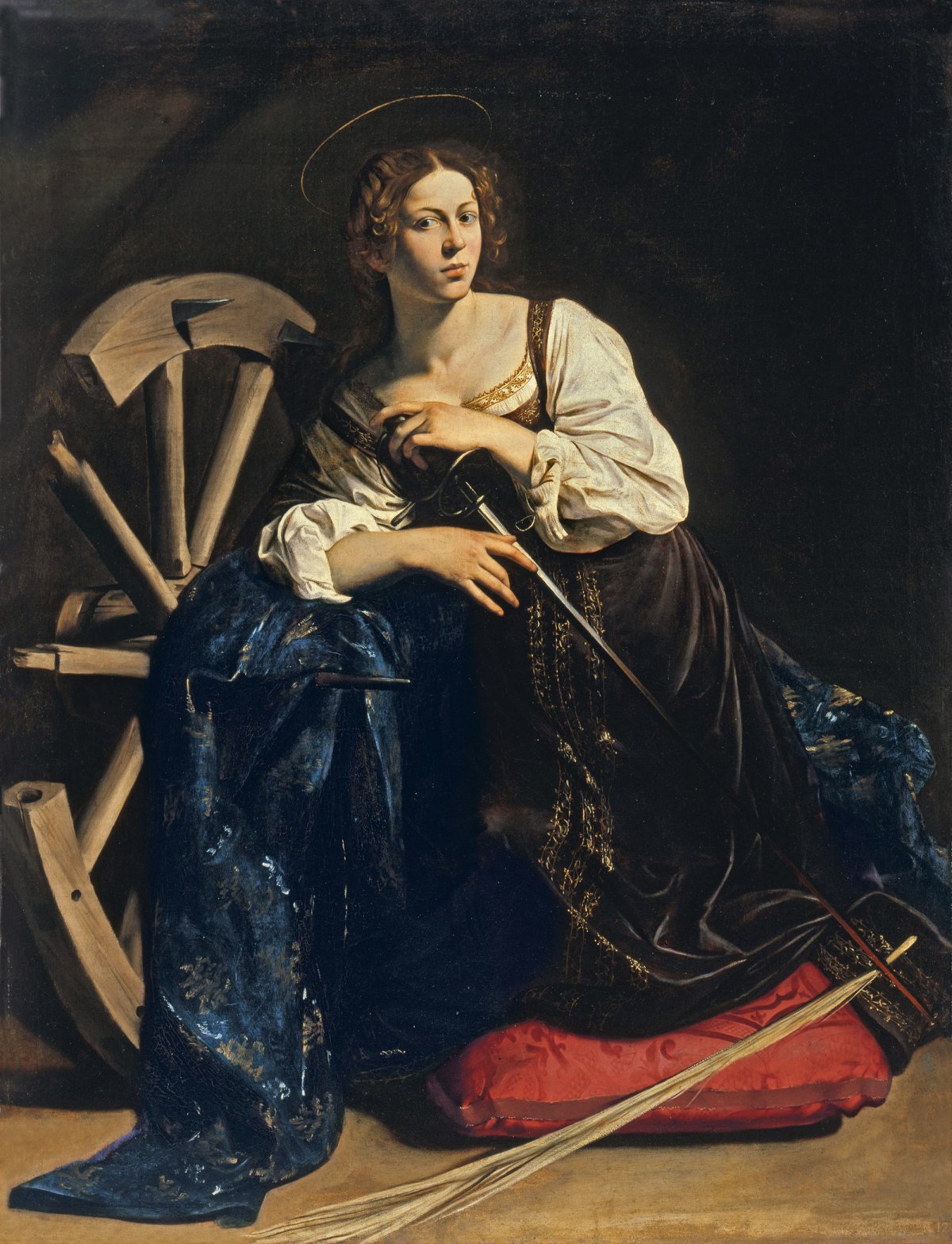Alexandriai Szent Katalin Caravaggio festményén. Forrás: Wikipédia 