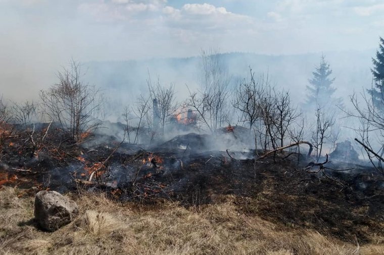 Húsz hektáron kapott lángra a száraz növényzet Maroshévíz környékén