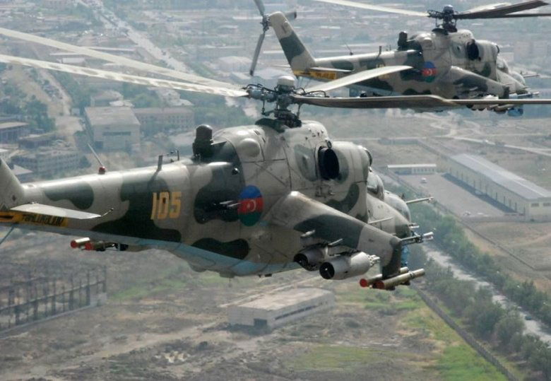 Azerbajdzsán harci helikopterek. Forrás: Printerest 