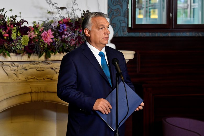 Orbán Viktor szerint aki megvédi a határait és megvédi országát a migrációtól, Brüsszelben már nem minősülhet jogállamnak •  Fotó: Máthé Zoltán/MTI