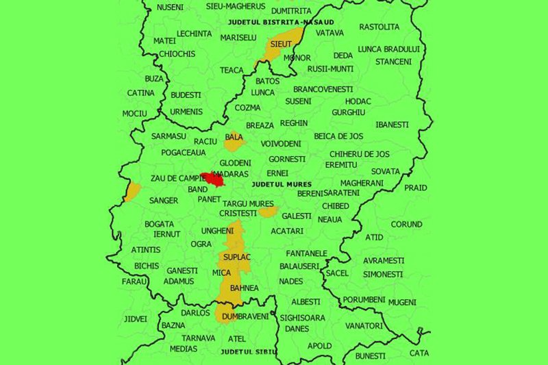 Fertőzöttségi adatok Maros megyében • Forrás: Egészségügyi minisztérium 