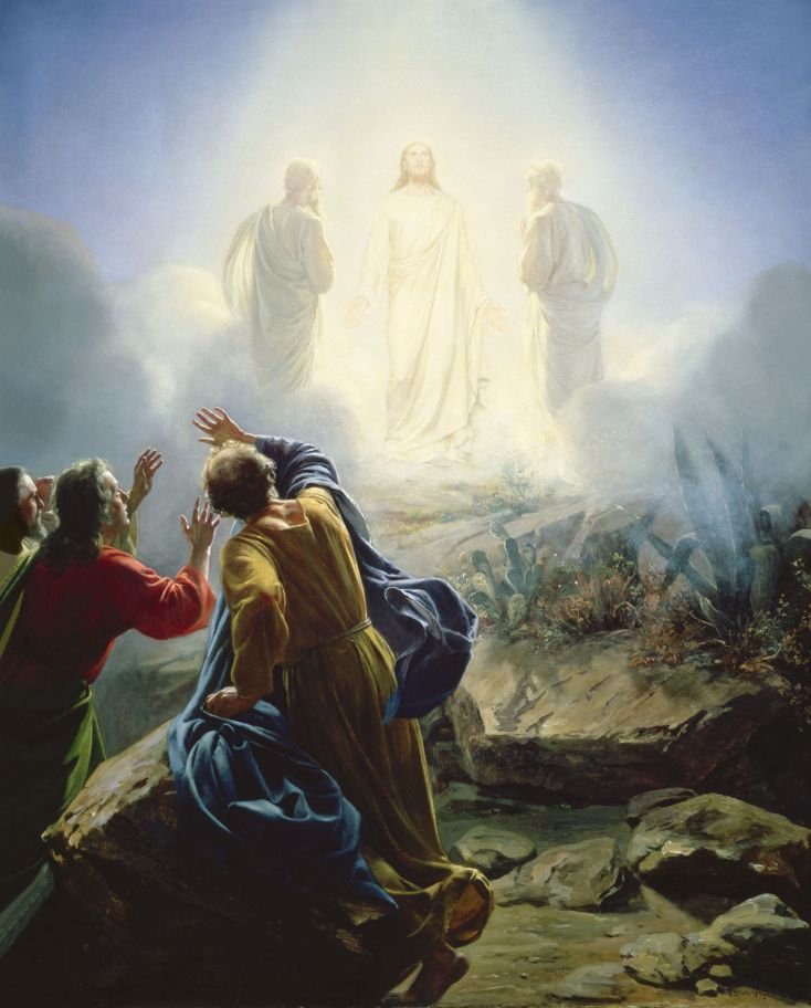 Krisztus színeváltozása Carl Heinrich Bloch festményén. Forrás: Wikipédia 