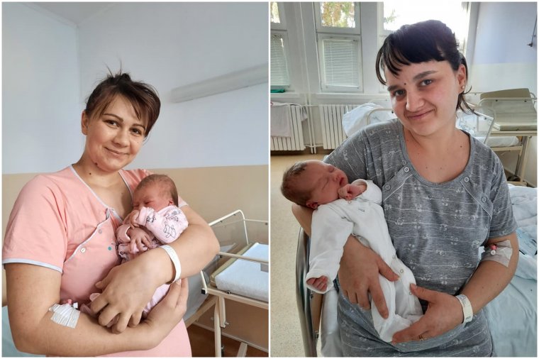 Kislányok az új év elsőszülött babái Csíkszéken