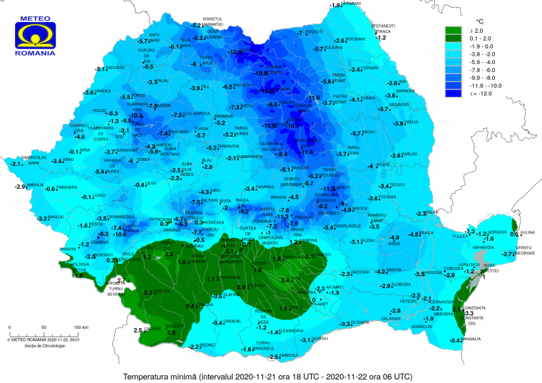 Alaposan lehűlt az idő, főként hegyvidéken és a hegyközi medencékben